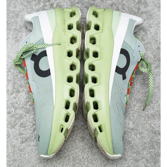 On Cloud Cloudmonster Green Glacier Gray Running Shoes Sneakers Womens Size 10 - Picture 3 of 15